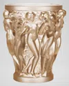 Lalique Bacchantes Gold Luster Vase In Gold Luster