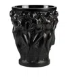 Lalique Bacchantes Crystal Vase In Black