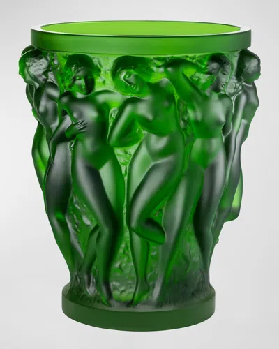 Lalique Bacchantes Vase In Green