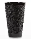 Lalique Black Merles And Raisins Vase