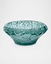 Lalique Persepolis Blue Crystal Caldera Bowl In Persepolis Blue