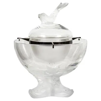 Pre-owned Lalique Caviar Bowl "igor" In Gray