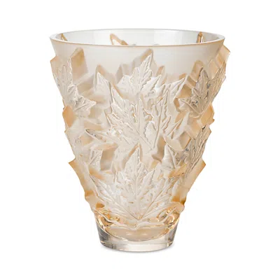 Lalique Champs-elysees Small Vase, Gold Luster