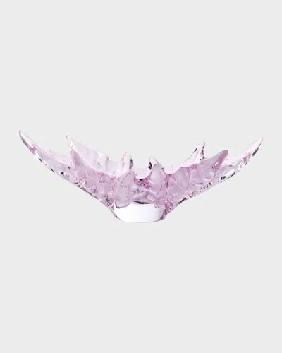 Lalique Champs-elysees Crystal Bowl, Pink Luster