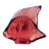 Lalique Classic Fish In Golden Red