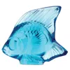 Lalique Turquoise Lustre Fish Crystal 10205600 In Light Blue