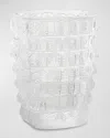 Lalique Croco Crystal Vase In Transparent