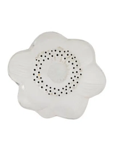 Pre-owned Lalique Crystal Anemone Flower In Clear