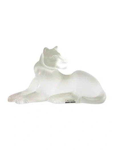 Pre-owned Lalique Crystal Animals Wild Lioness Simba Figurine In Transparent