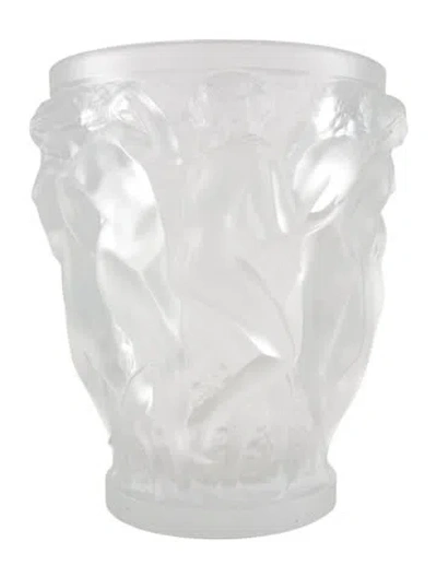 Pre-owned Lalique Crystal Bacchantes Vase In Clear