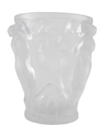 Pre-owned Lalique Crystal Bacchantes Vase In Clear