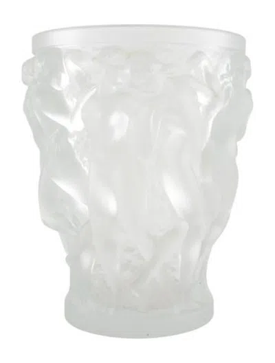 Pre-owned Lalique Crystal Bacchantes Vase In Clear