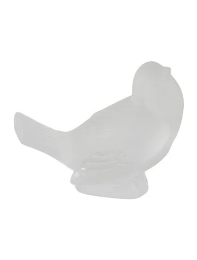 Pre-owned Lalique Crystal Bird Figurine In Transparent