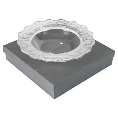 Pre-owned Lalique Crystal Bowl, Mint Condition, In Original Box, 20th Century. In Gray