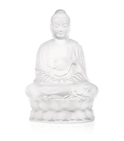 Lalique Crystal Buddha Sculpture In Clear
