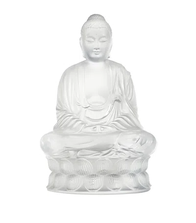 Lalique Crystal Buddha Sculpture In Clear