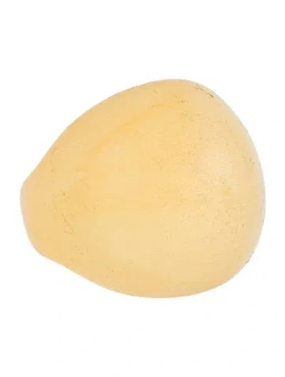 Pre-owned Lalique Crystal Cabochon Cocktail Ring In Multi