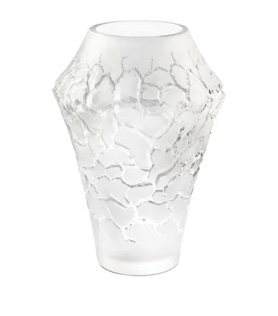 LALIQUE CRYSTAL CALDERA VASE