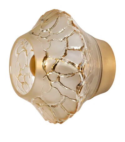Lalique Crystal Caldera Wall Sconce In Brown