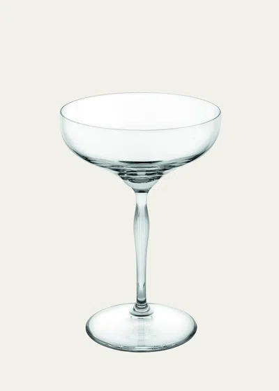 Lalique Crystal Champagne Coupe Glass In Green