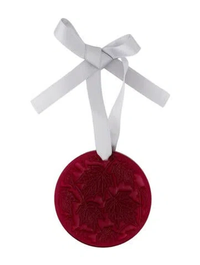 Pre-owned Lalique Crystal Champs Élysées Christmas Ornament In Red
