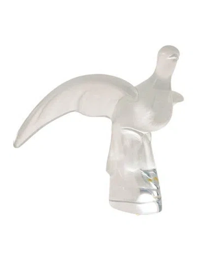 Pre-owned Lalique Crystal Colombe Clita Figure In Transparent