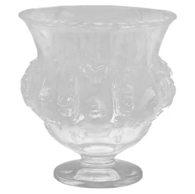 Pre-owned Lalique Crystal "dampierre" Vase In Transparent
