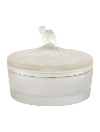 Pre-owned Lalique Crystal Degas Ballerina Powder Box In Transparent