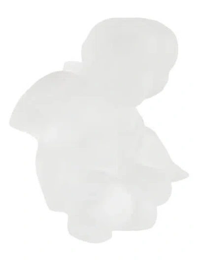 Pre-owned Lalique Crystal Deux Angelots Figurine In Clear