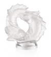 Lalique Crystal Double Fish Sculpture In Transparent