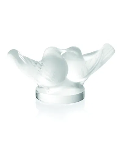 Lalique Crystal Doves Figurine In Clear