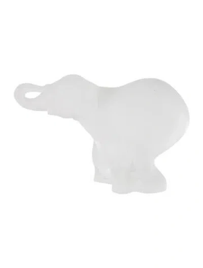Pre-owned Lalique Crystal Elephant Figurine In Clear