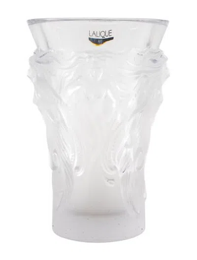 Pre-owned Lalique Crystal Fantasia Vase In Clear