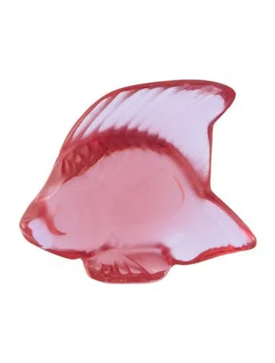 Pre-owned Lalique Crystal Fish Figurine In Brown