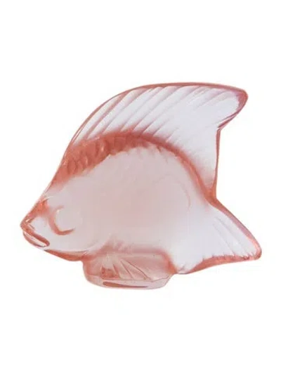 Pre-owned Lalique Crystal Fish Figurine In Brown