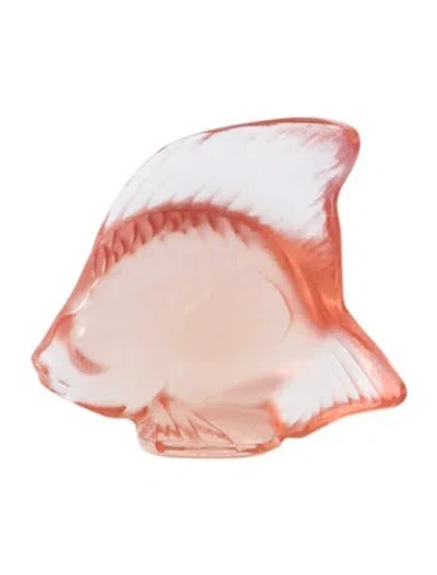 Pre-owned Lalique Crystal Fish Figurine In Brown