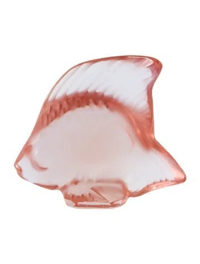 Pre-owned Lalique Crystal Fish Figurine In Brown