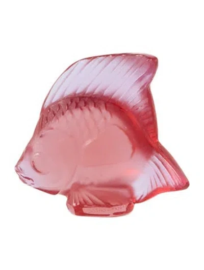 Pre-owned Lalique Crystal Fish Figurine In Brown