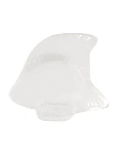 Pre-owned Lalique Crystal Fish Figurine In Transparent
