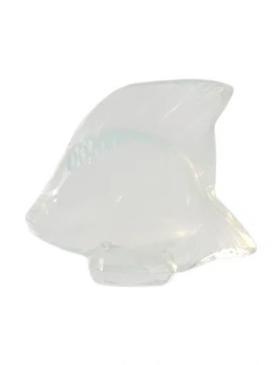 Pre-owned Lalique Crystal Fish Figurine In Transparent
