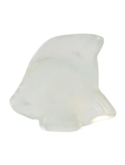 Pre-owned Lalique Crystal Fish Figurine In Transparent