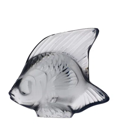 Lalique Crystal Fish Sculpture In Metallic