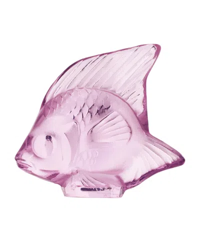 Lalique Crystal Fish Sculpture In Pink
