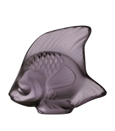 Lalique Crystal Fish Sculpture In Purple