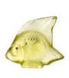 Lalique Golden Fish In Yellow