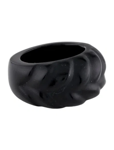 Pre-owned Lalique Crystal Heliconia Band In Multi