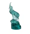 Lalique Crystal Ibex Sculpture In Blue