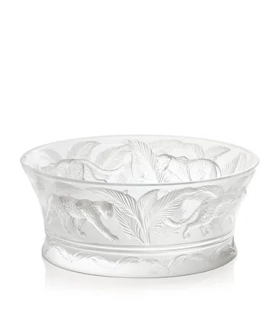 Lalique Crystal Jungle Bowl In Transparent