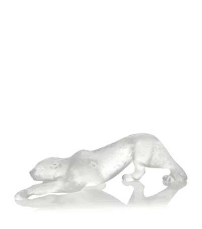 Lalique Crystal Large Zeila Panther Sculpture In Transparent