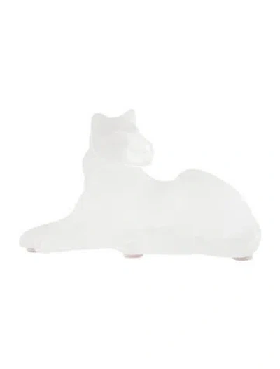 Pre-owned Lalique Crystal Lioness Simba Figurine In Clear